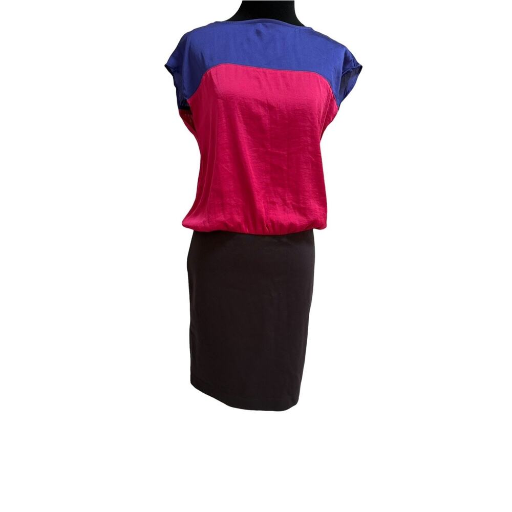ESPRIT Collection Dress Womens 6 Colorblock Sleeveless Sheath Pink Purple Gray